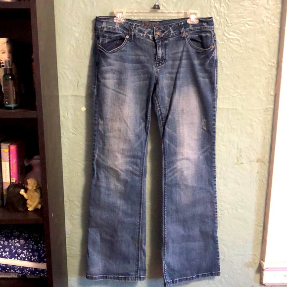 Blue Flared Jeans - Picture 1 of 3